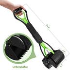 PPOGOO non breakable pet scooper folded in half showing compact storage capability.