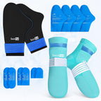 Suzzipad cold therapy socks and hand ice pack set front view