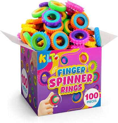 KLT 100 pack finger spinner rings front view