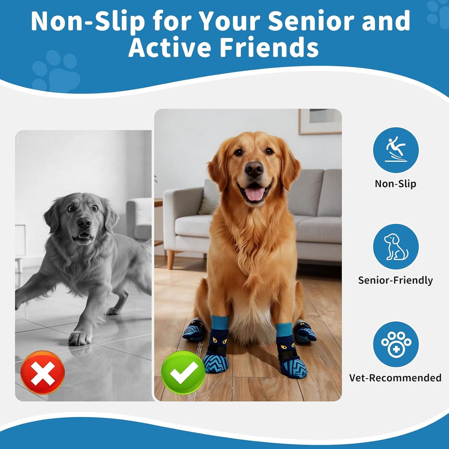 Coohams matching dog and owner sock set side by side