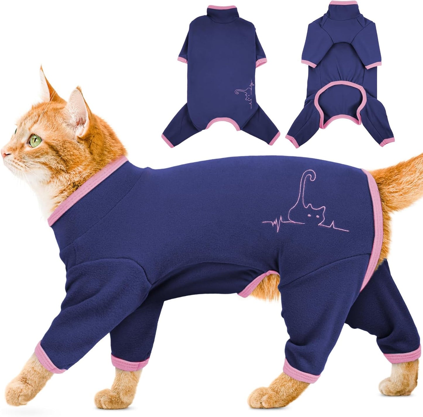 Close up of soft breathable fabric on Adnikia cat apparel