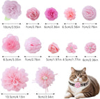 Close up of soft chiffon pet collar attachments with elastic rubber bands on the back