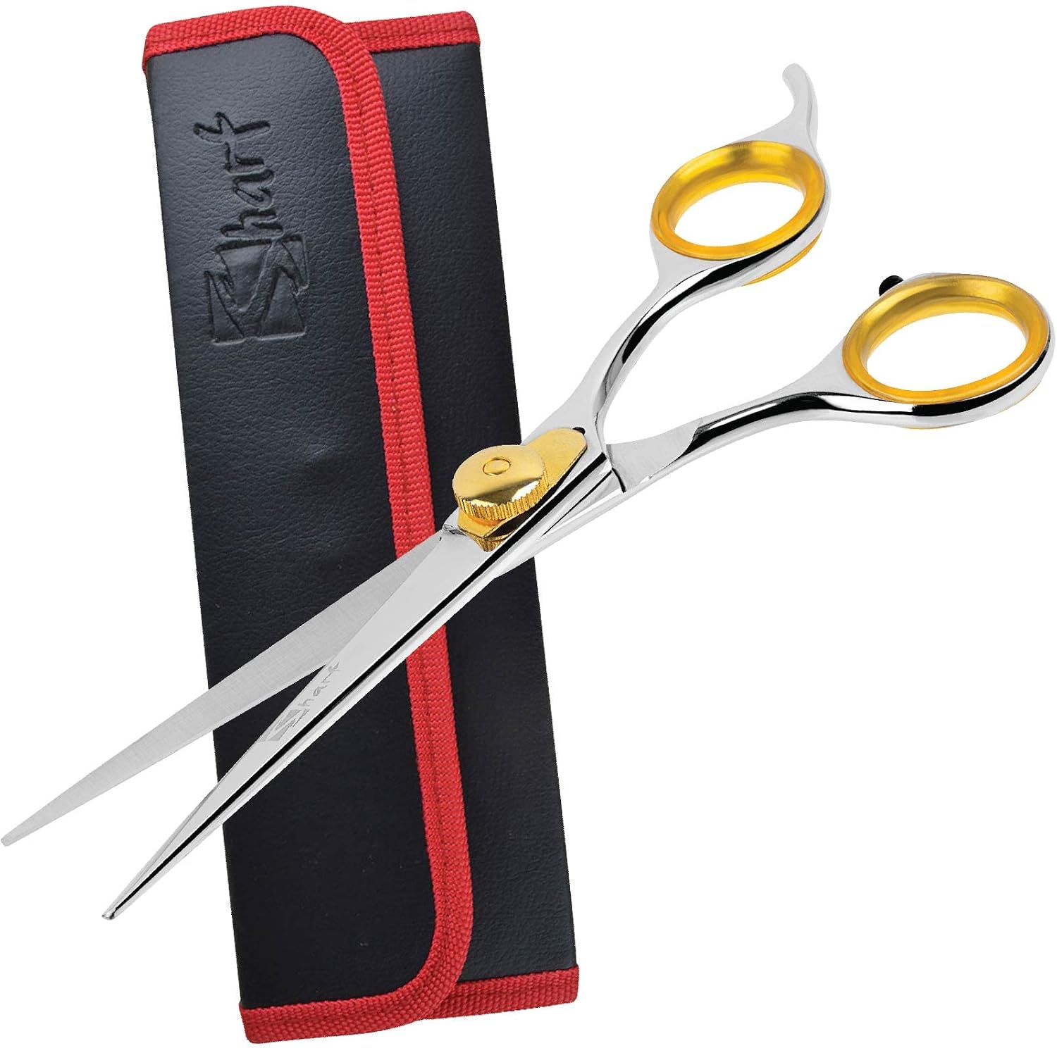 Sharf Gold Touch straight pet grooming shear front view