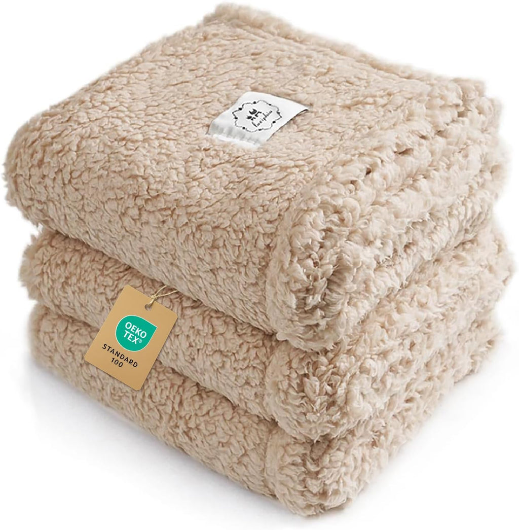 Luciphia calming pet blanket front view premium fleece sherpa throw for dogs