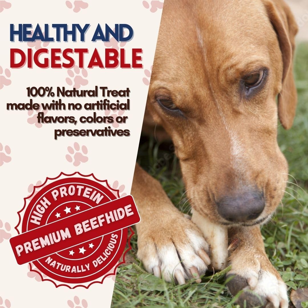 Natural single ingredient dog chews neatly stacked for pet care routine.