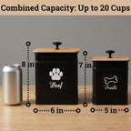 Top view of dog treat jars showing storage capacity