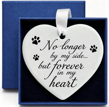OFlyDesigns Pet Memorial Ceramic Heart Keepsake,When Tomorrow Starts Without Me Remembrance Ornament for Dog or Cat, Loving Memory Sympathy Decor with Gift Box, Pet Loss Bereavement Hanging Heart - Image 9