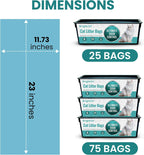 Three dispensers of BrightOn litter bags stacked together