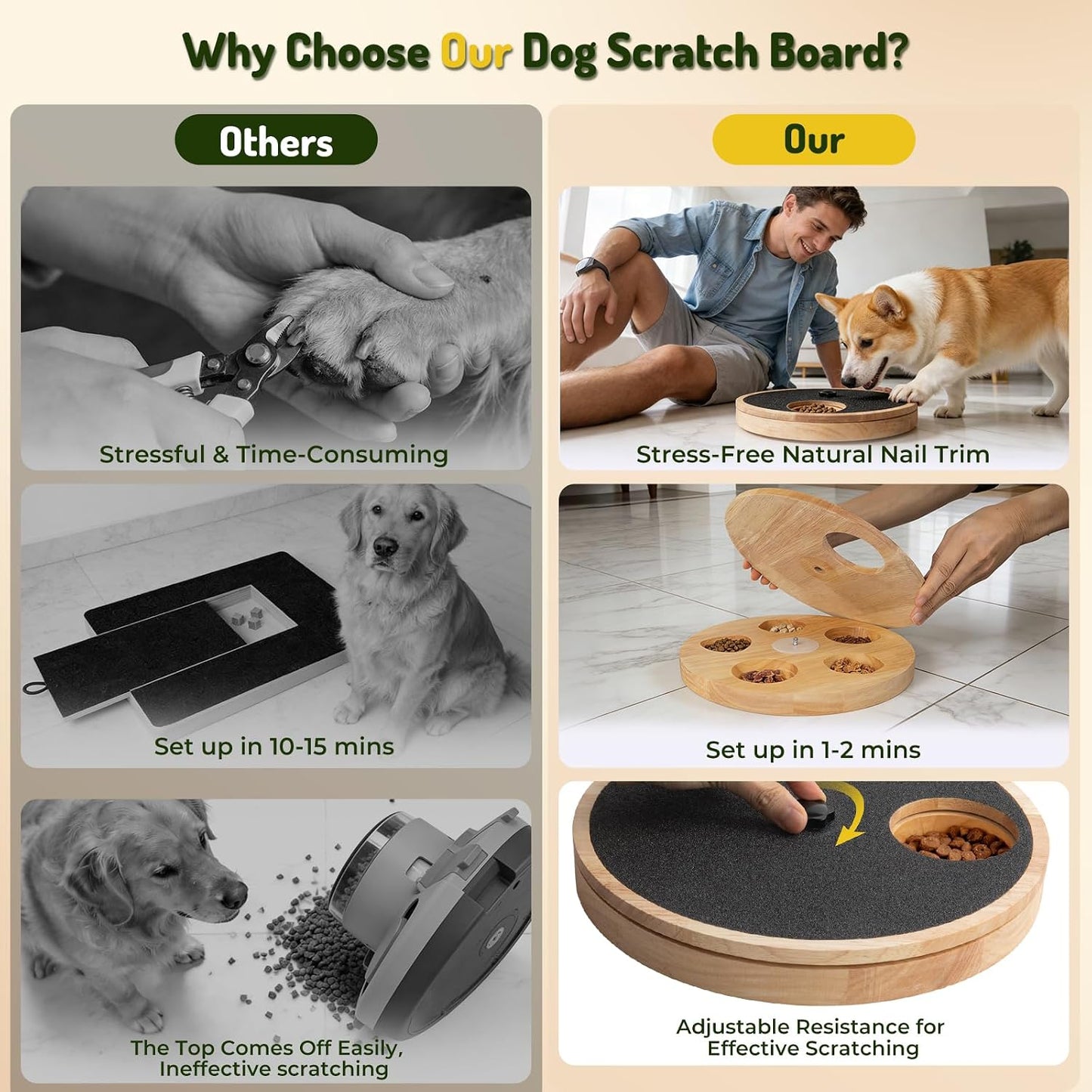 Close up of Zenflux dog nail file toy treat dispenser