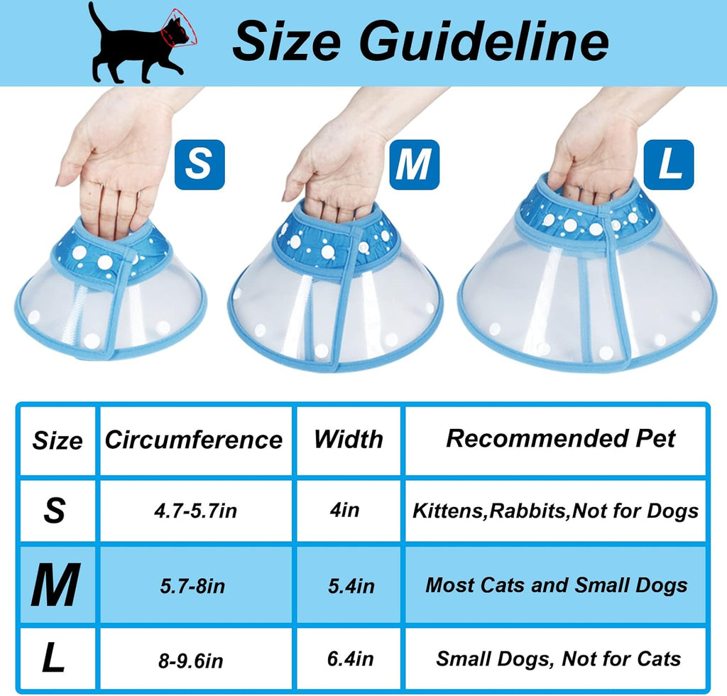Adjustable veterinary E-collar for mini dogs and kittens