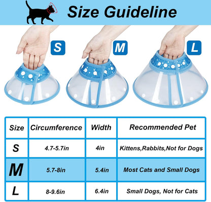 Adjustable veterinary E-collar for mini dogs and kittens