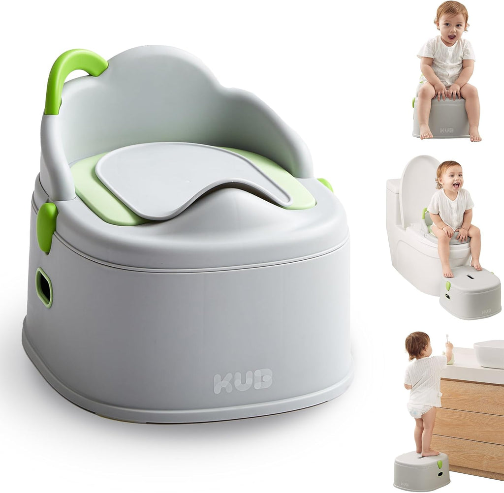 KÜB 3-in-1 potty training toilet in grey front view