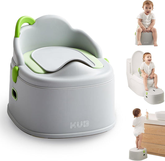 KÜB 3-in-1 potty training toilet in grey front view