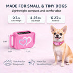 Close up of DogTrust small dog collar sensitivity adjustment buttons