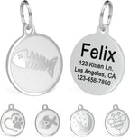 Ultra Joys Engraved Cat Name Tags Personalized - Stainless Steel Name Tag Pet Identification - Small Dog ID Tags Personalized for up to 4 Lines of Text - Pet ID Tags for Cat Collar - Pirate - Image 11