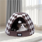 BALANCE Cat Beds for Indoor Cats, 2-in-1 Cat Bed Cave with Anti-Slip Bottom and Ultra-Soft Plush, Cozy Cats House Tent for Kittens and Small Dogs, 19 Inches, Blue - Image 10