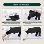 Kuoser breathable fabric dog surgical onesie details