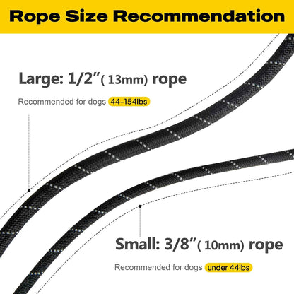 Fida Durable Slip Lead Dog Leash, 6 FT x 1/2" Heavy Duty Dog Loop Leashes, Comfortable Strong Rope Slip Leash for Large Medium Dogs, No Pull Pet Training Lead with Highly Reflective(1/2", Black) - Image 9
