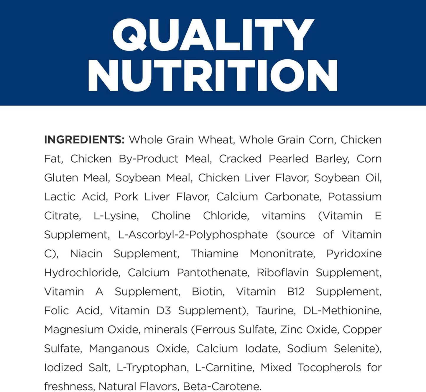Hill's veterinary diet heart care 17.6 pounds bag showing taurine and L-carnitine information.