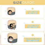 Folded flat view of the KISIMUY pet cave demonstrating easy storage and travel portability