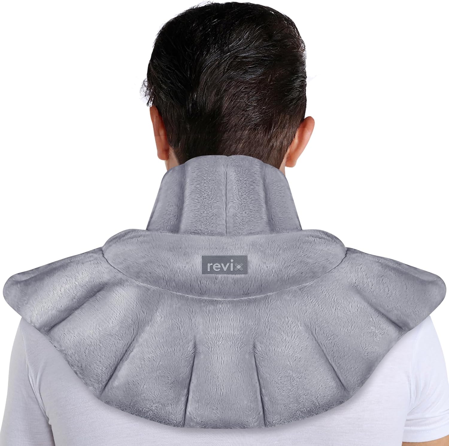 Revix microwavable heating pad for neck and shoulders light gray