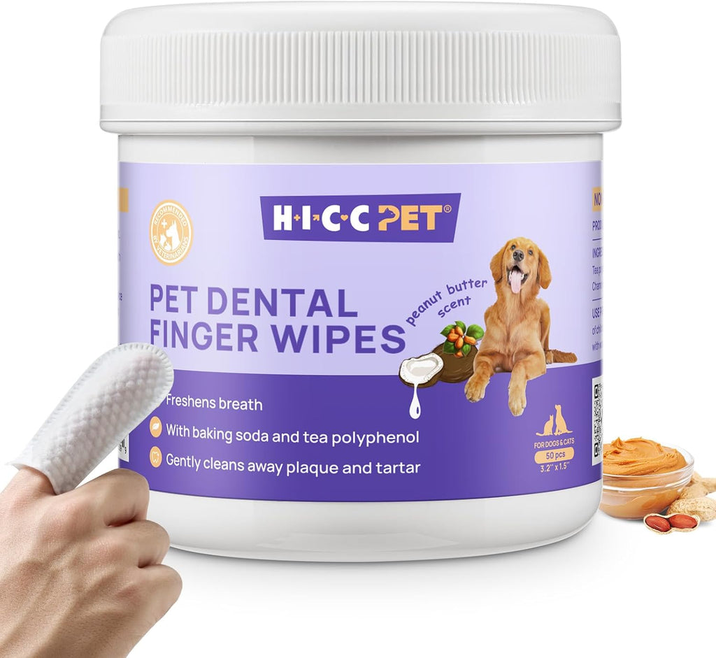 HICC Pet Teeth Cleaning Wipes for Dogs & Cats, Vet-Recommended Remove Bad Breath & Plaque & Tartar Buildup, Dog Tooth Brushing Kit, Dog Breath Freshener, Dogs Toothbrush & Toothpaste Alternatives - Image 10