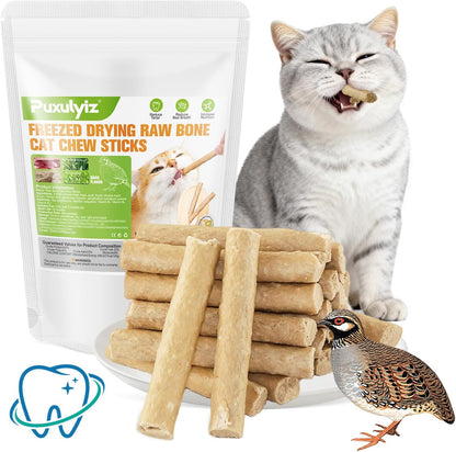 Freezed Dried Cat Chew Sticks, Cat Dental Treats for Freshens Breath and Controls Tartar, Feline Teething Sticks - Image 14