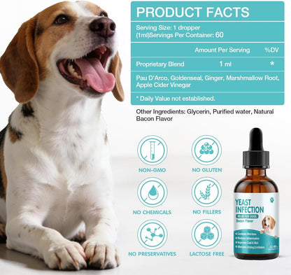 Armoya natural yeast treatment showing ingredients for dog allergy care