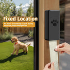 Weatherproof pet waste bag holder showing the convenient magnetic closure system close up.