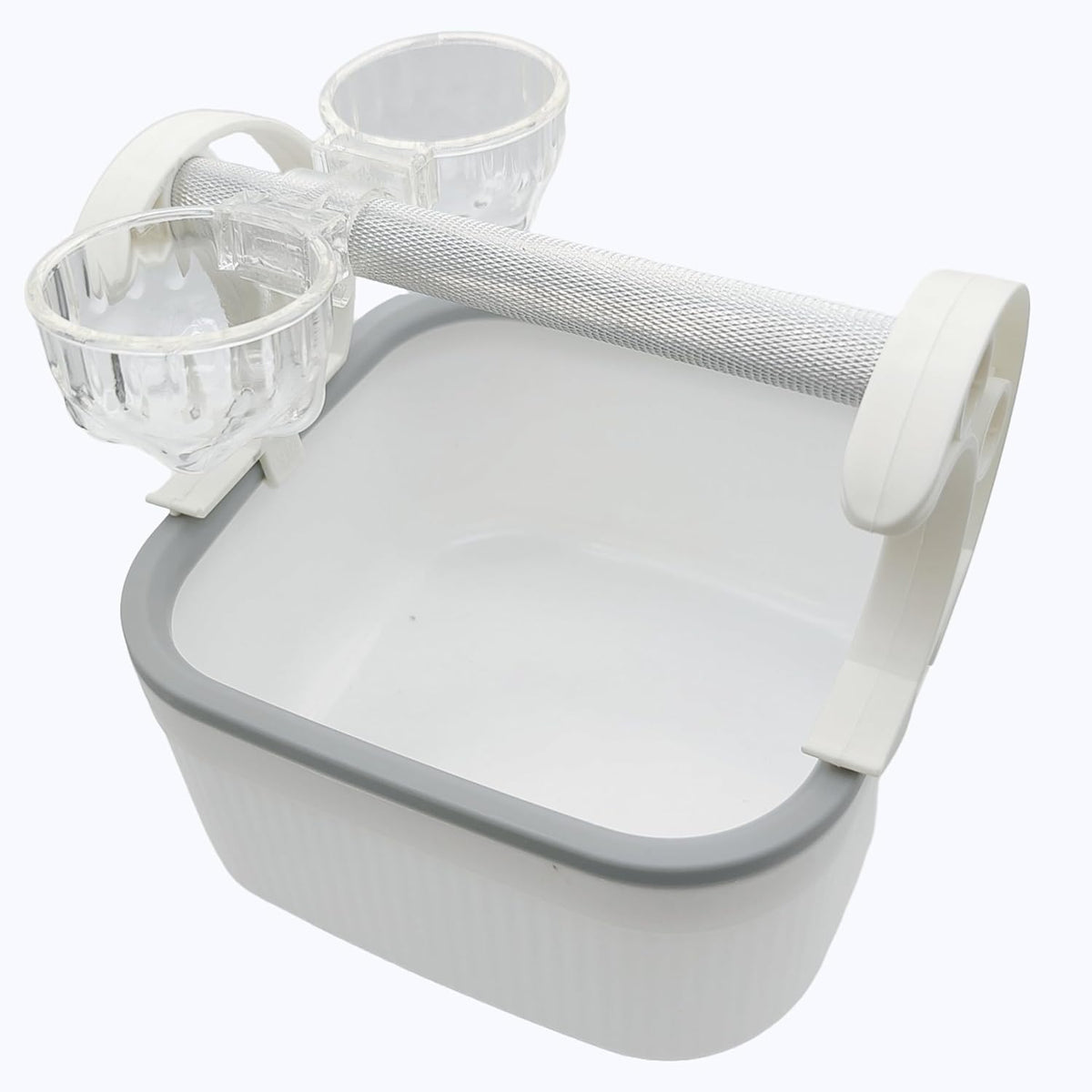 GoWitPaws multi-functional bird station placed on a flat tabletop surface