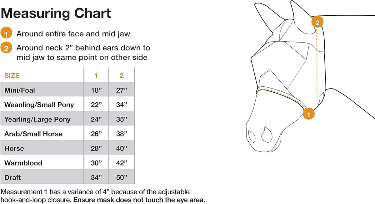 Cashel standard protective mesh horse mask side profile