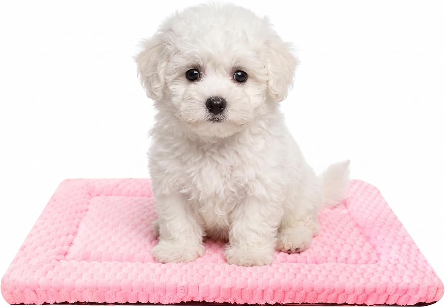 Dog Bed Mat, Reversible Dog Crate Pad for Small Medium Dogs & Cats, Soft Washable Kennel Mat with Non-Slip Bottom, Lightweight Pet Bed for Crate, Cage, Home and Travel(Pink, 30" L*20" W*1.5" Th) - Image 13