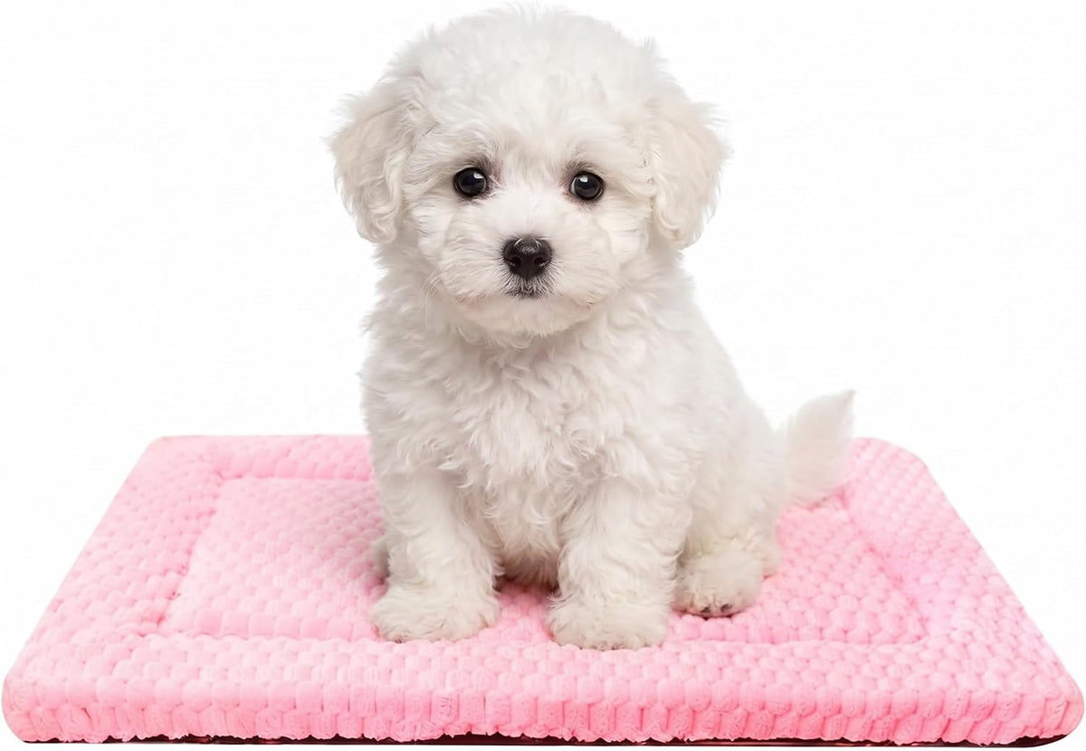 Dog Bed Mat, Reversible Dog Crate Pad for Small Medium Dogs & Cats, Soft Washable Kennel Mat with Non-Slip Bottom, Lightweight Pet Bed for Crate, Cage, Home and Travel(Pink, 30" L*20" W*1.5" Th) - Image 13