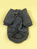 Side view of the soft fabric small dog pullover costume sweatshirt