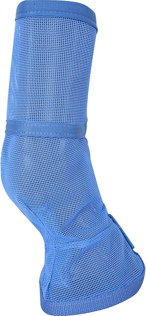 Anti-sagging mesh fly leg wraps for horses close up