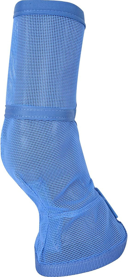 Anti-sagging mesh fly leg wraps for horses close up