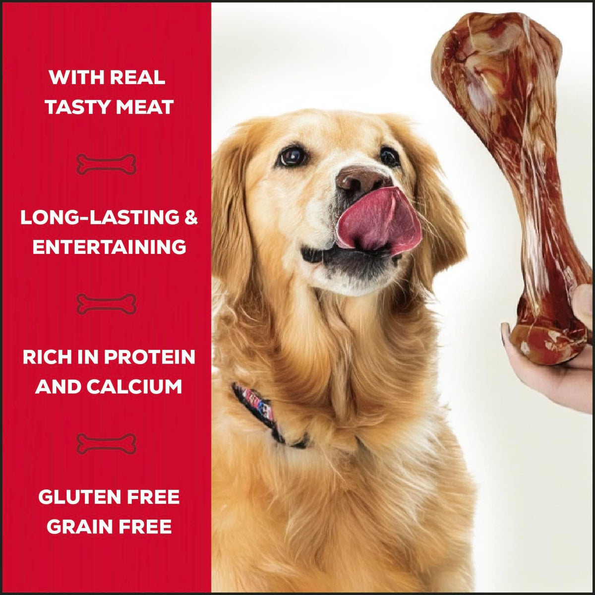 Authentic Serrano ham dog treat for large breeds