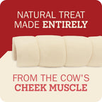 Long lasting durable dog chew roll for aggressive chewers close up view