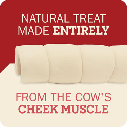 Long lasting durable dog chew roll for aggressive chewers close up view