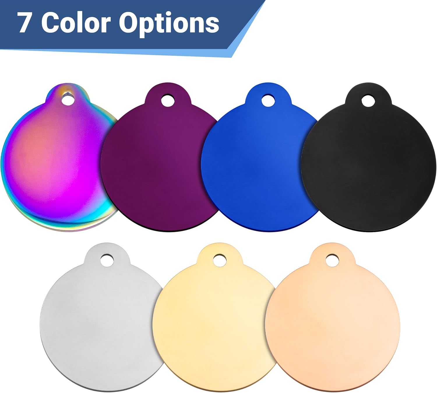GoTags identification tags for dogs and cats featuring clear permanent text engraving