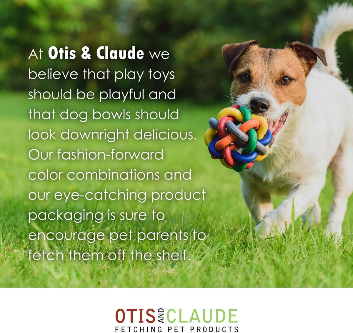 Otis and Claude imported silicone pet deshedding tool packaging
