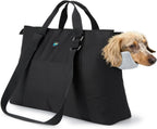 Ownpets large dog purse carrier in black front view