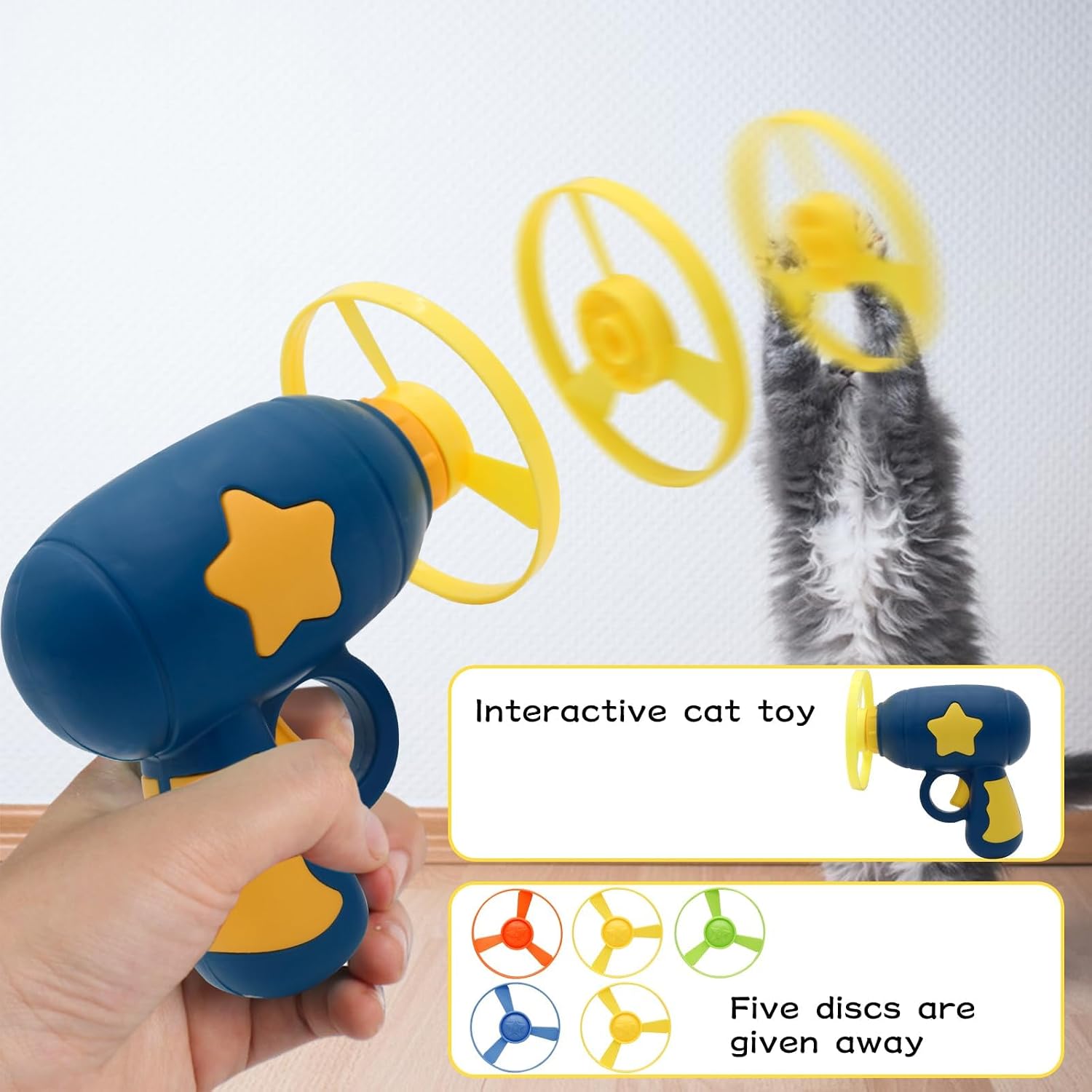 Andiker pet flying saucer toy for kitten training and chasing