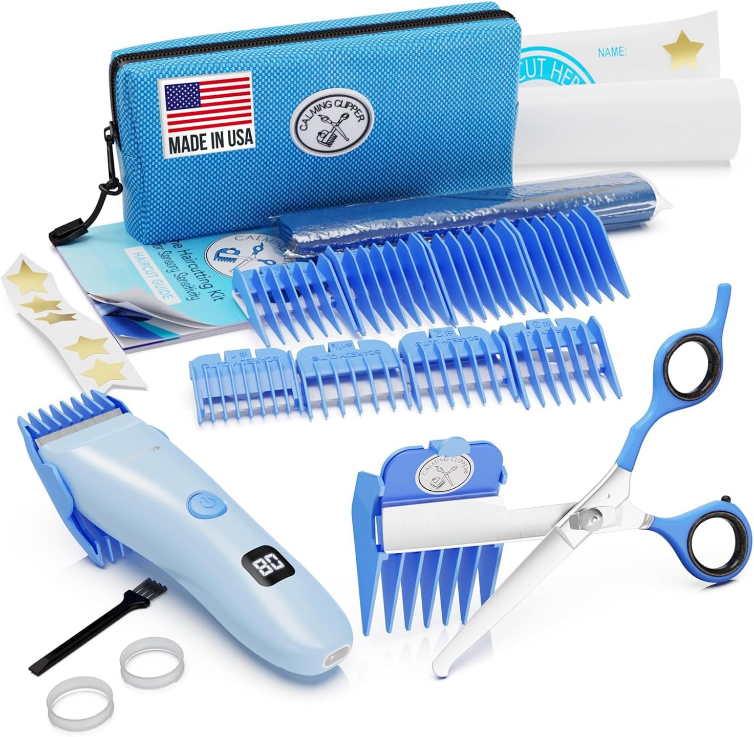 Calming Clipper Haircut Hero Sensory Development Program box front view containing silent trimmer and accessories
