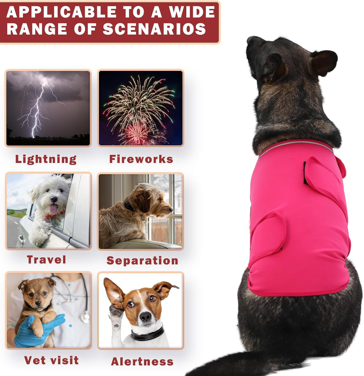Close up of breathable fabric on Meifsou dog anxiety vest