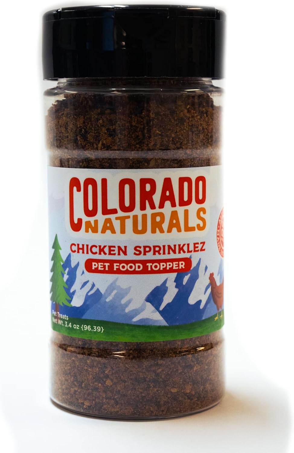 Colorado Naturals Salmon Sprinklez shaker jar for pet food