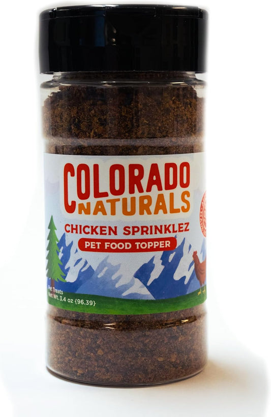 Colorado Naturals Salmon Sprinklez shaker jar for pet food