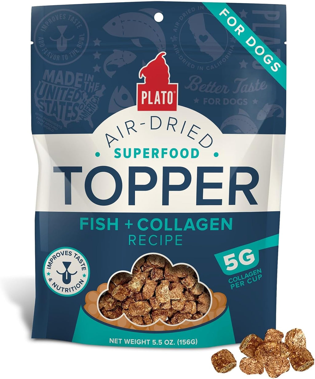 Plato Pet Treats Dog Food Toppers - Air-Dried Dog Food Toppers for Dry Food - with Collagen to Support Skin and Coat Health - Venison, Lamb and Collagen Recipe 5.5oz - Discontinued - Image 13