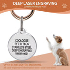 Personalized cat collar identification tag with dark blue enamel