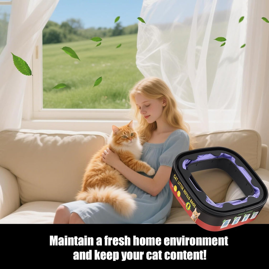 Instructions for installing Egdusns cat litter bags
